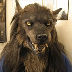Full-Head Mask Wolf Flexible Silicone & Synthetic Hair