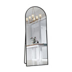 Full-Length Mirror Curved Tempered Glass & Slim Aluminum