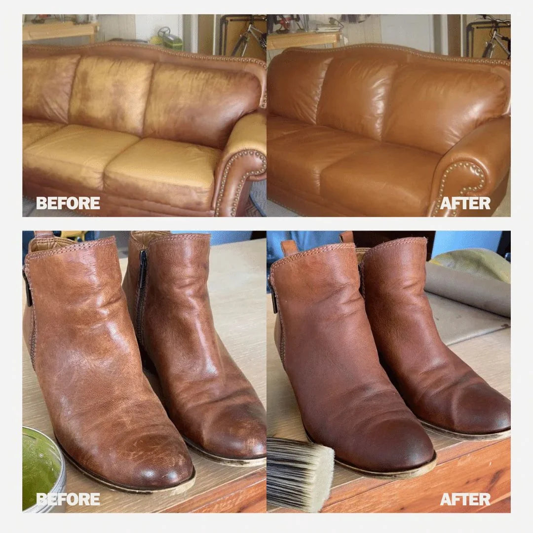 Furniture & Leather Polish Beeswax Brush Included