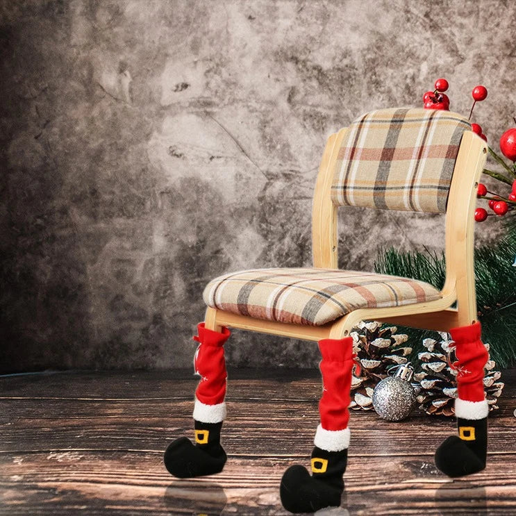 Furniture Leg Covers Santa Claus Removable Fabric