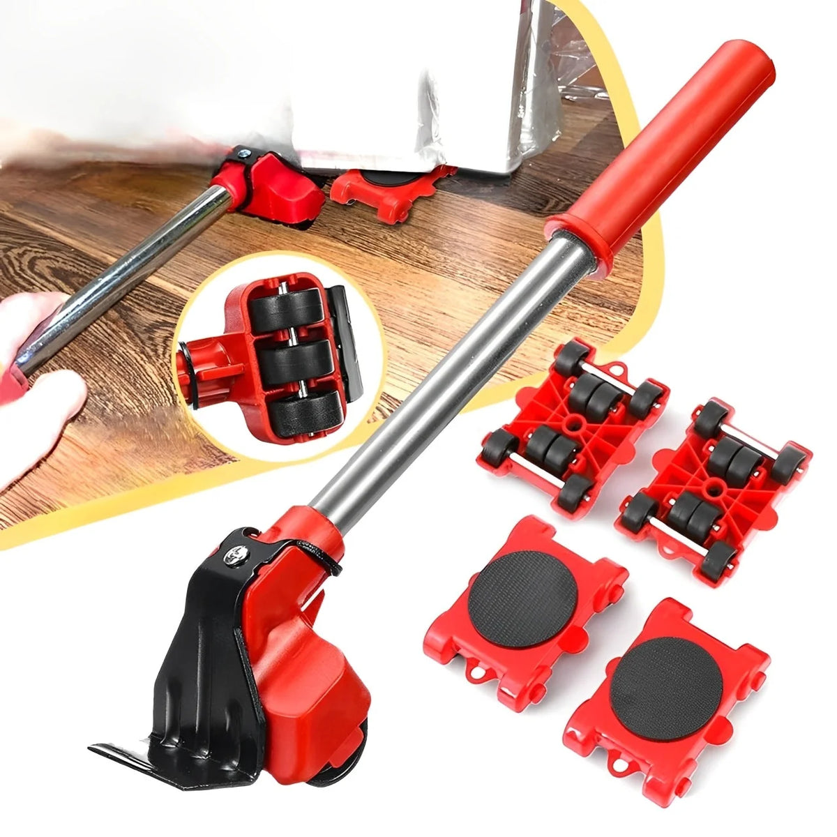 Furniture Lifter Set 360 Degree Rotating Pads Non-Marking