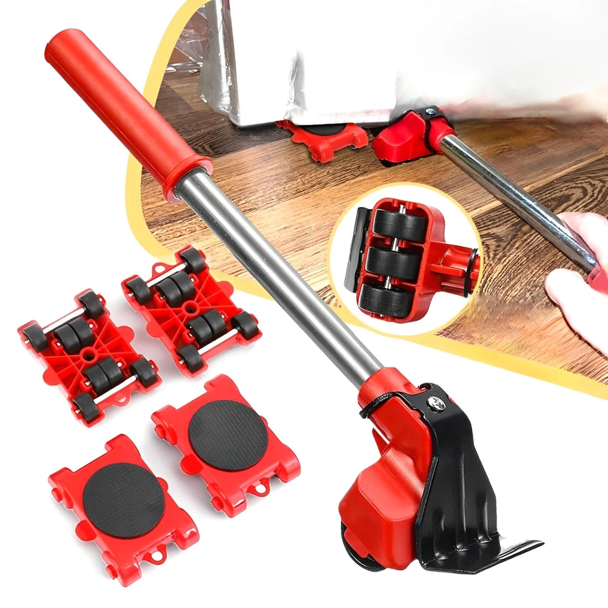 Furniture Lifter Set 360 Degree Rotating Pads Non-Marking