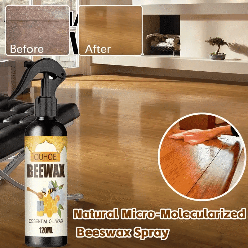 Furniture Polish Spray Beeswax Formula Non-Toxic Slip-Resistant
