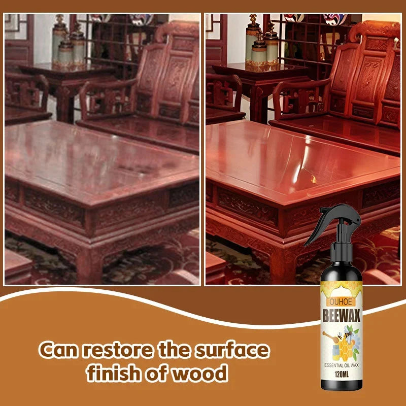 Furniture Polish Spray Beeswax Formula Non-Toxic Slip-Resistant