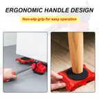 Furniture Roller Set Ergonomic Lifter & 360-Degree Wheels