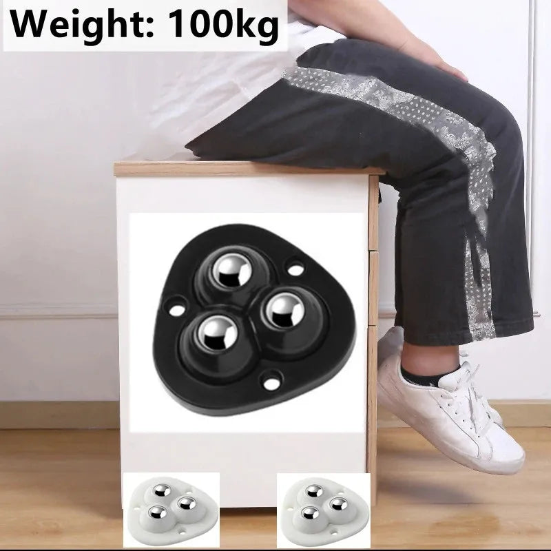 Furniture Wheels Self-Adhesive 360-Degree Swivel Set of 4