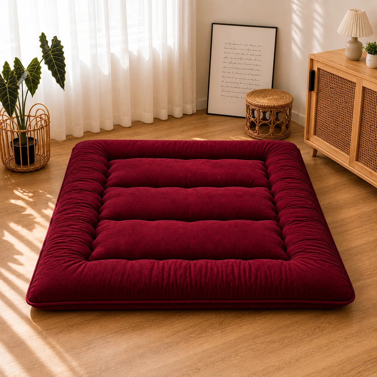 Futon Mattress 4 Inch Quilted Foldable & Washable