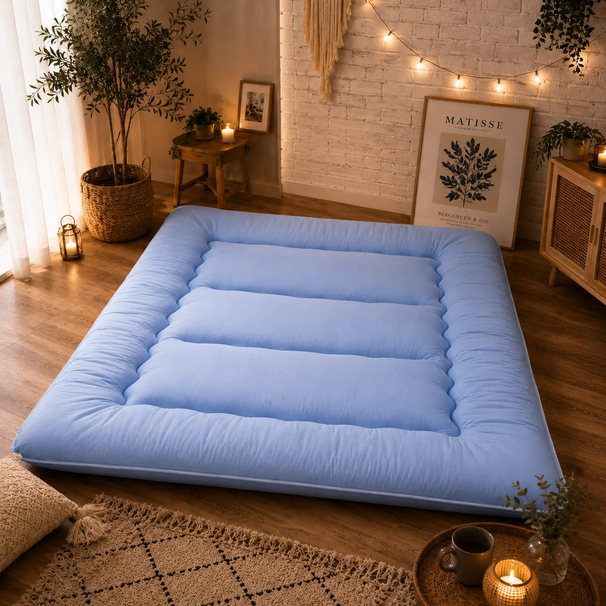 Futon Mattress 4 Inch Quilted Foldable & Washable