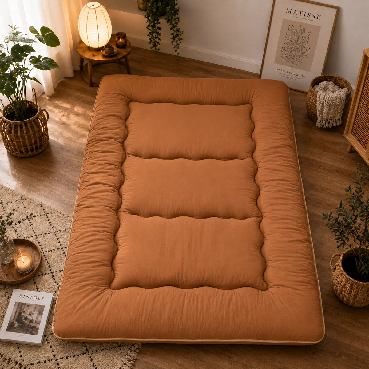 Futon Mattress 4 Inch Quilted Foldable & Washable