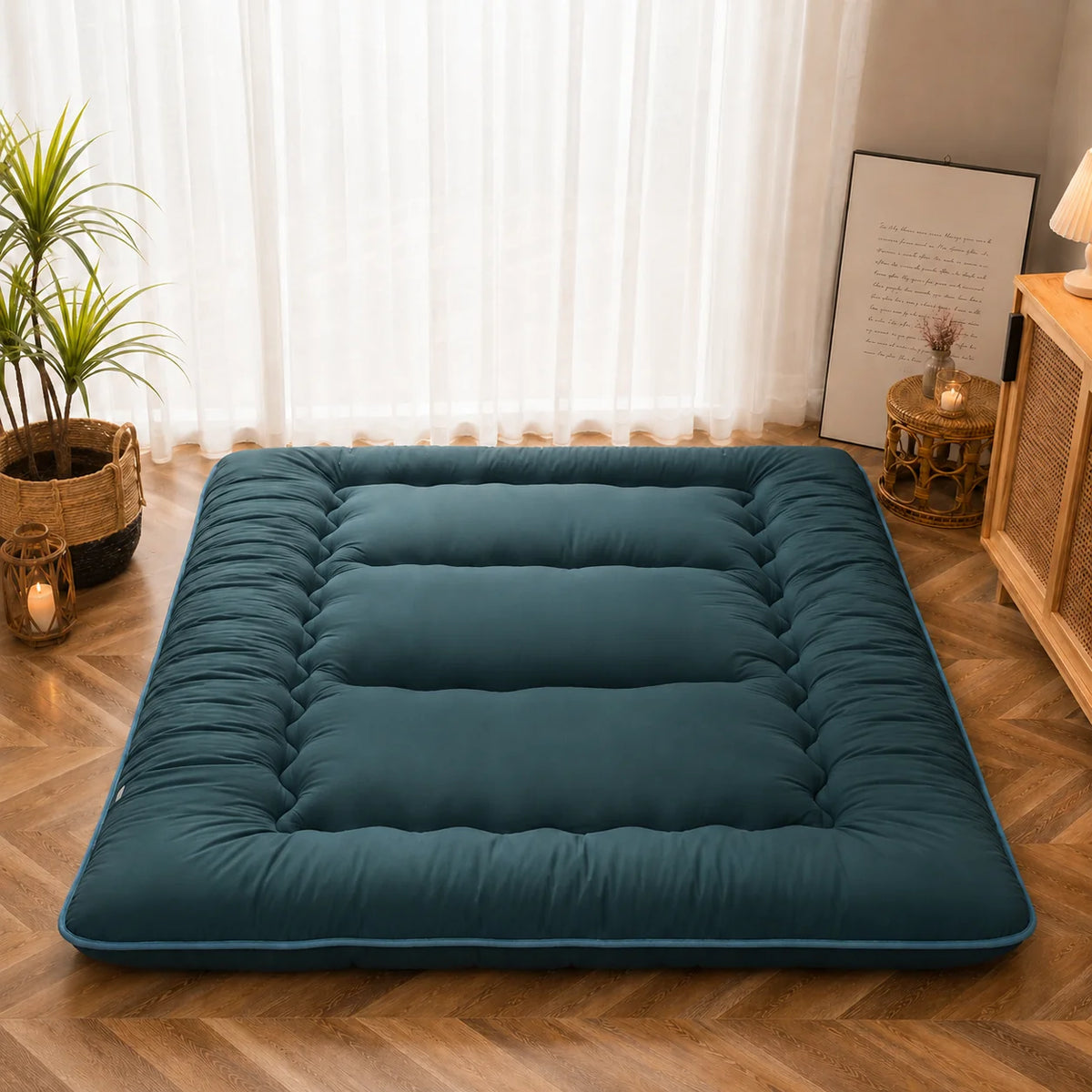 Futon Mattress 4 Inch Quilted Foldable & Washable