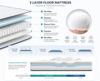 Futon Mattress 4 Inch Quilted Foldable & Washable