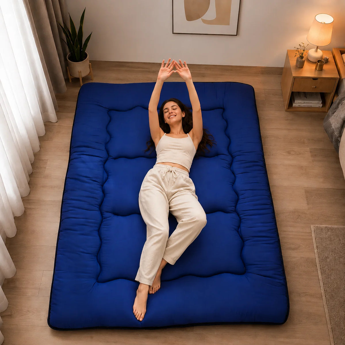 Futon Mattress 4 Inch Quilted Foldable & Washable