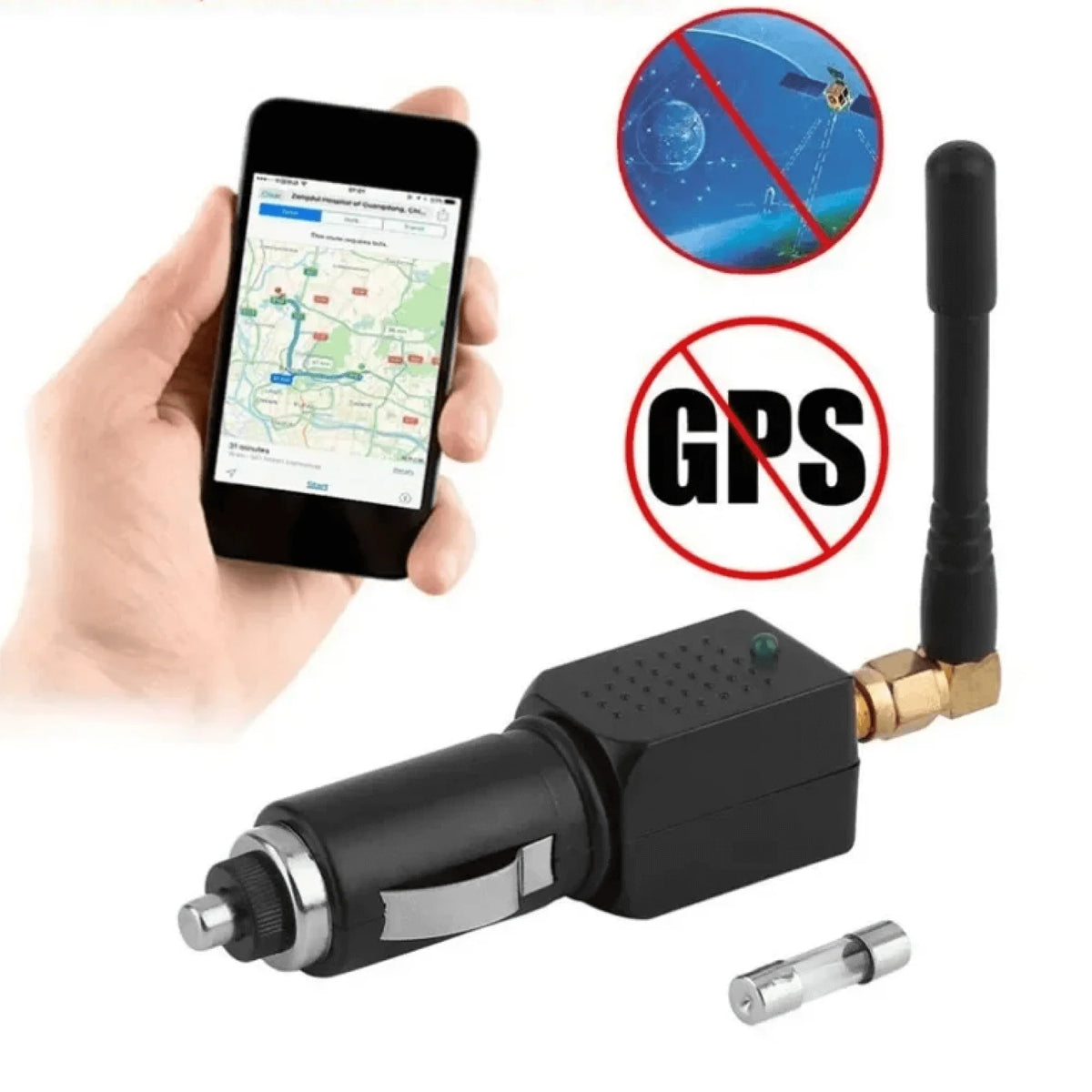 GPS Blocker Plug-In 12V–24V Anti-Tracking