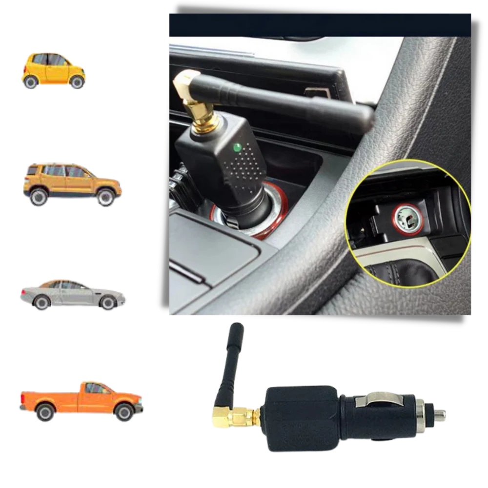 GPS Signal Jammer 12V Cigarette Lighter Plug-In Compact & Portable
