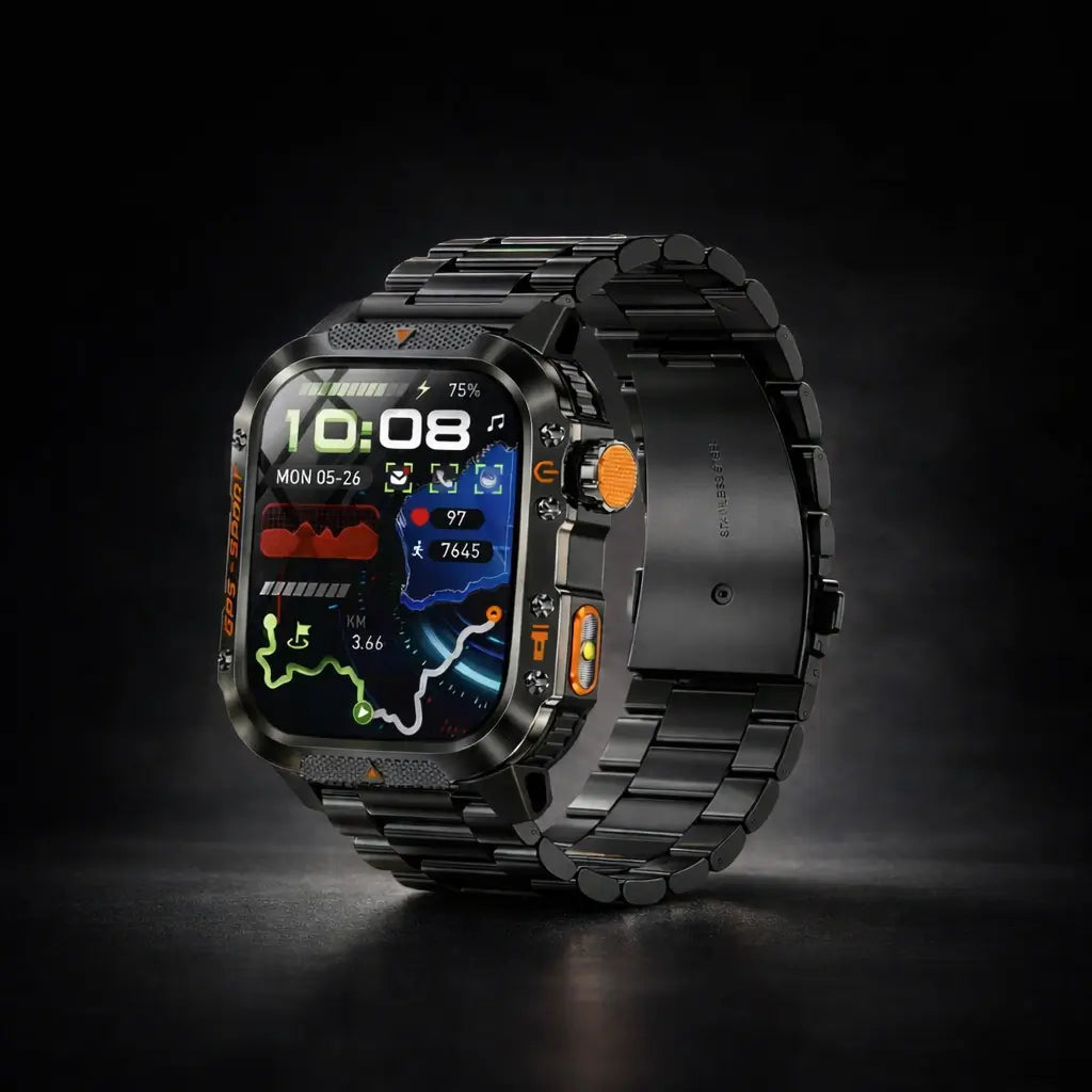 GPS Smartwatch Multi-Satellite Navigation 30-Day Battery & Health Tracking
