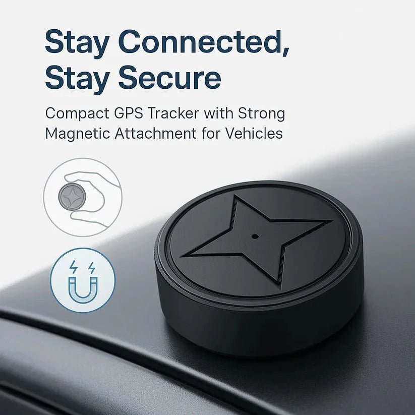 GPS Tracker Magnetic 4G Real-Time 30-Day Battery