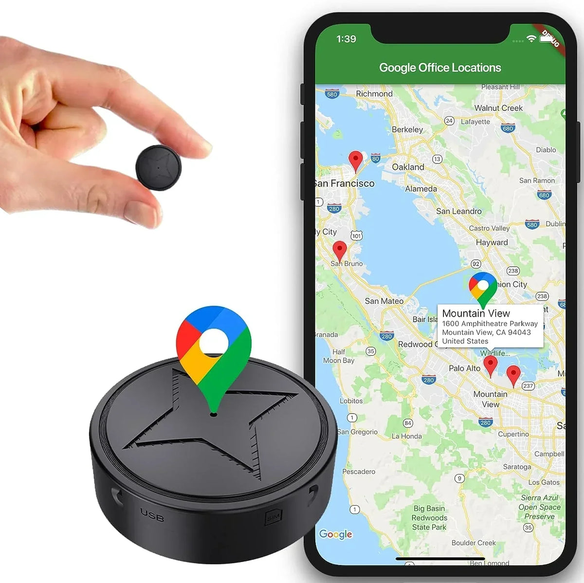 GPS Tracker Real Time Magnetic Mount 20 Day Battery