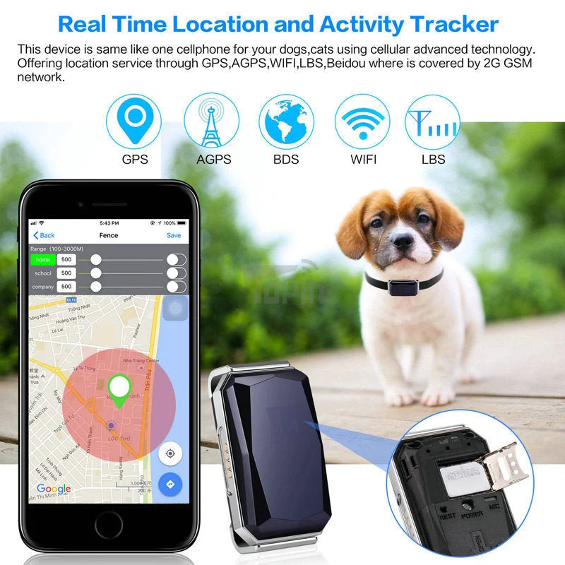 GPS Tracker Real-Time Positioning & SOS Button