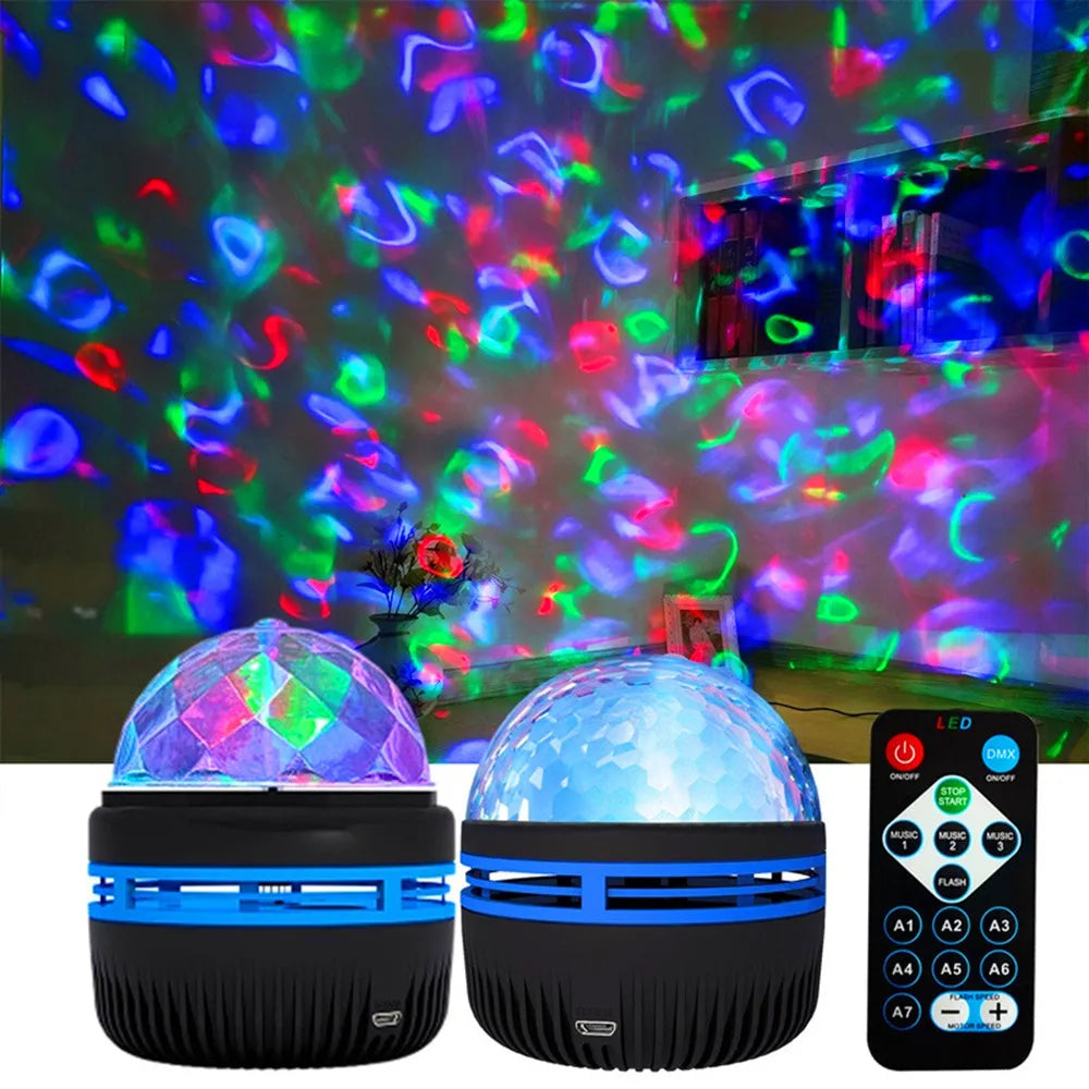 Galaxy Projector Aurora & Stars Music-Syncing USB Powered