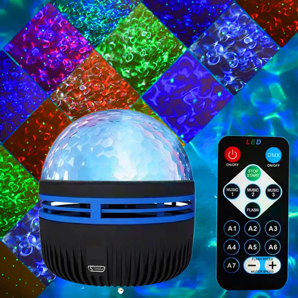 Galaxy Projector Aurora & Stars Music-Syncing USB Powered
