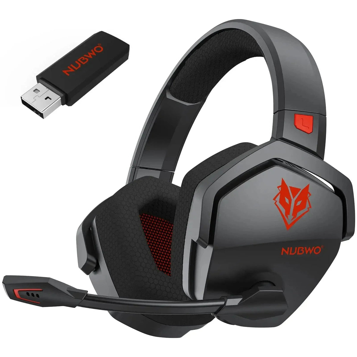 Gaming Headset Dual Wireless Active Noise Cancellation 100-Hour Battery