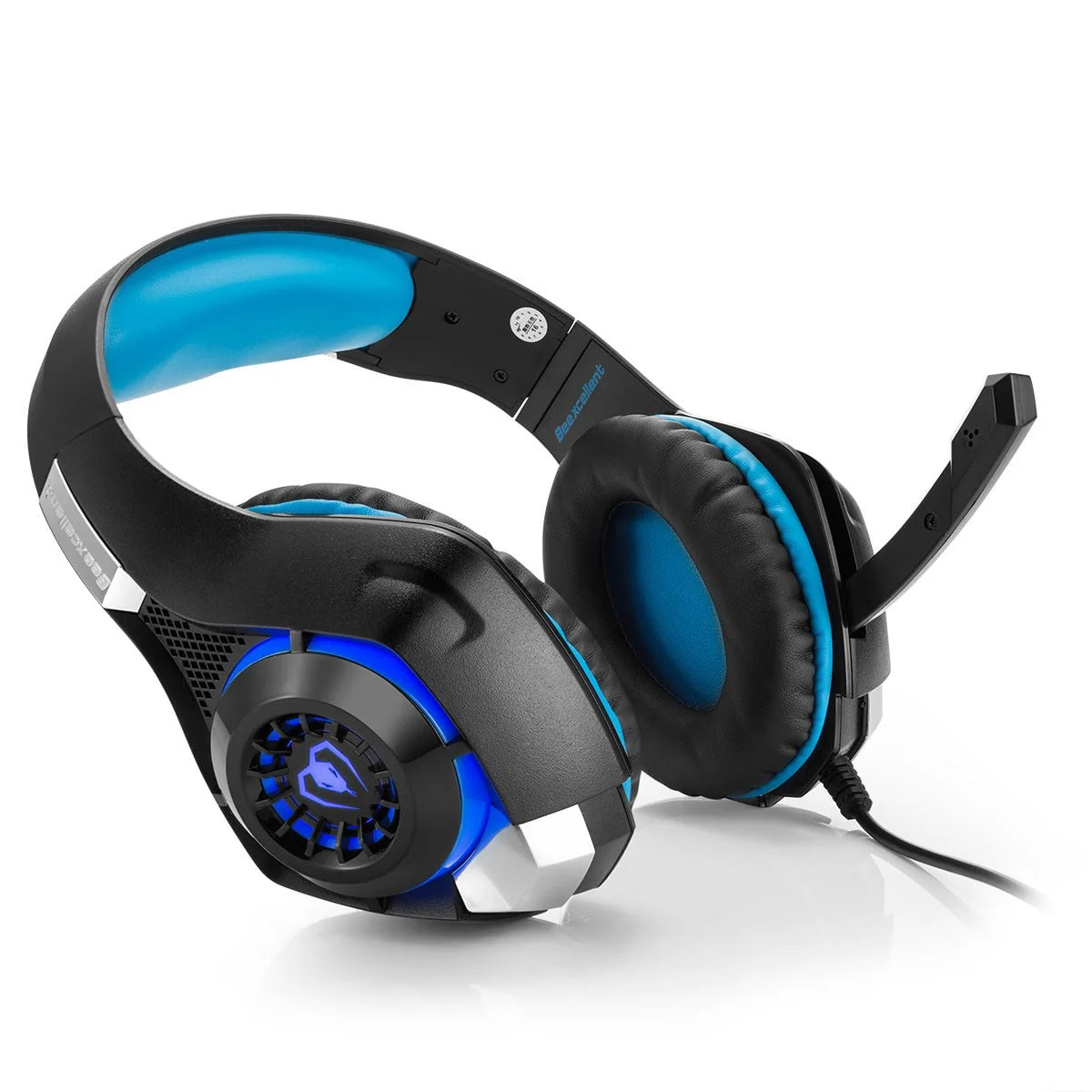 Gaming Headset Wired Over-Ear Boom Mic & LED