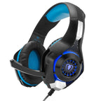Gaming Headset Wired Over-Ear Boom Mic & LED