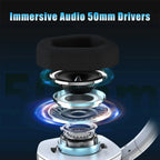 Gaming Headset Wireless Active Noise Reduction Built-In Mic