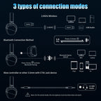 Gaming Headset Wireless Active Noise Reduction Built-In Mic