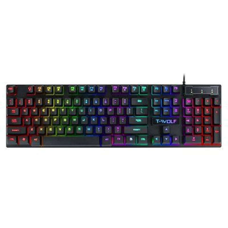 Gaming Keyboard & Mouse Combo Full-Size RGB Wired USB