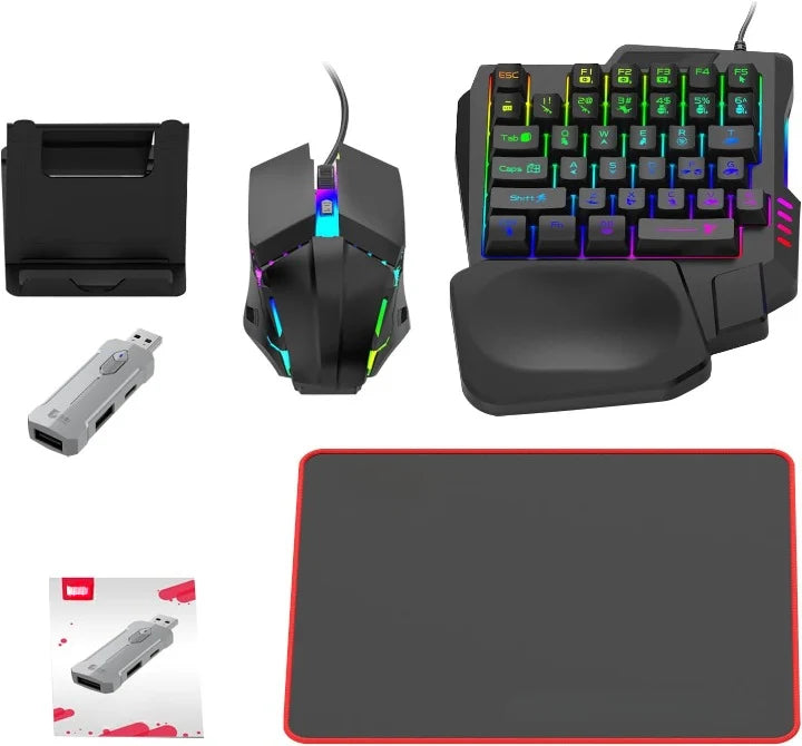 Gaming Keyboard & Mouse Combo RGB Backlit 35-Key Anti-Ghosting