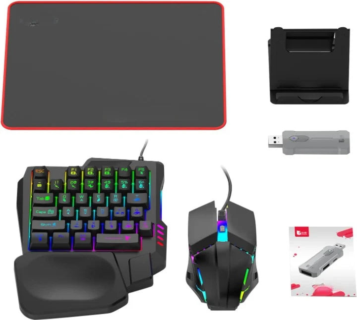 Gaming Keyboard & Mouse Combo RGB Backlit 35-Key Anti-Ghosting