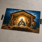 Garage Door Cover Nativity Scene Optional Light Chain