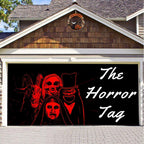 Garage Door Cover Spooky Print Polyester Weather-Resistant