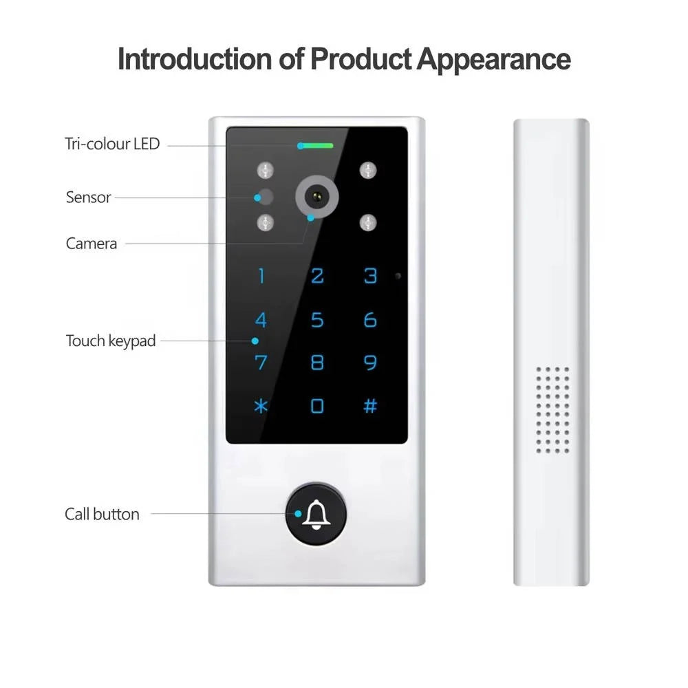 Garage Door Video Keypad 1080P Night Vision & Multi-User Codes