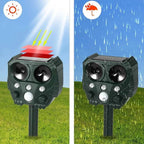 Garden Animal Repellent Motion-Activated Ultrasonic Solar-Powered