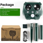 Garden Animal Repellent Motion-Activated Ultrasonic Solar-Powered
