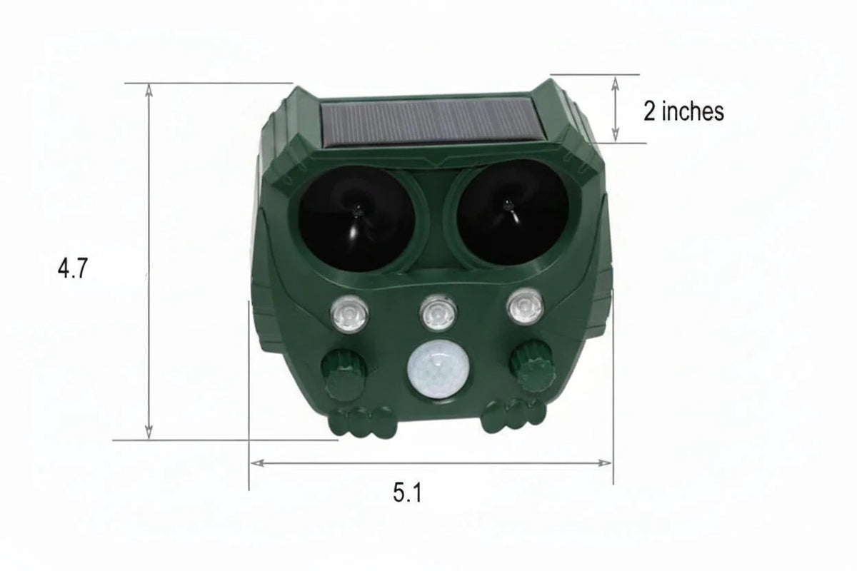 Garden Animal Repellent Motion-Activated Ultrasonic Solar-Powered