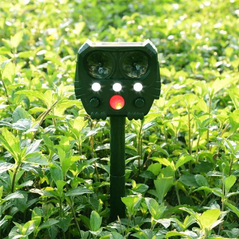 Garden Animal Repellent Motion-Activated Ultrasonic Solar-Powered