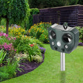 Garden Animal Repeller Solar-Powered Ultrasonic 26 Ft Range