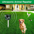 Garden Animal Repeller Solar-Powered Ultrasonic 26 Ft Range