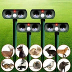 Garden Animal Repeller Solar-Powered Ultrasonic 98-Foot Range