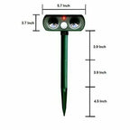 Garden Animal Repeller Solar-Powered Ultrasonic 98-Foot Range