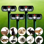 Garden Animal Repeller Solar-Powered Ultrasonic Motion-Activated
