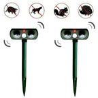 Garden Animal Repeller Solar-Powered Ultrasonic Motion-Activated