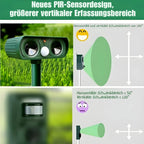 Garden Animal Repeller Solar-Powered Ultrasonic Motion-Activated