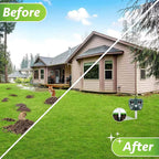 Garden Animal Repeller Solar-Powered Ultrasonic Motion-Activated