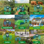 Garden Animal Repeller Ultrasonic Solar-Powered & Motion-Activated