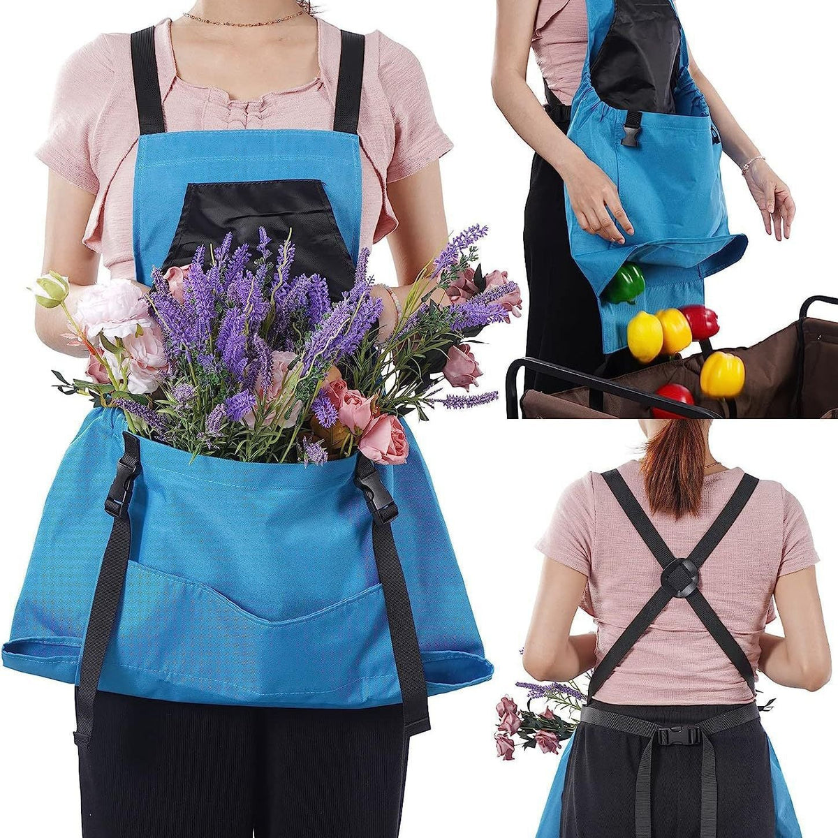 Garden Apron Water-Repellent Oxford Large Pockets
