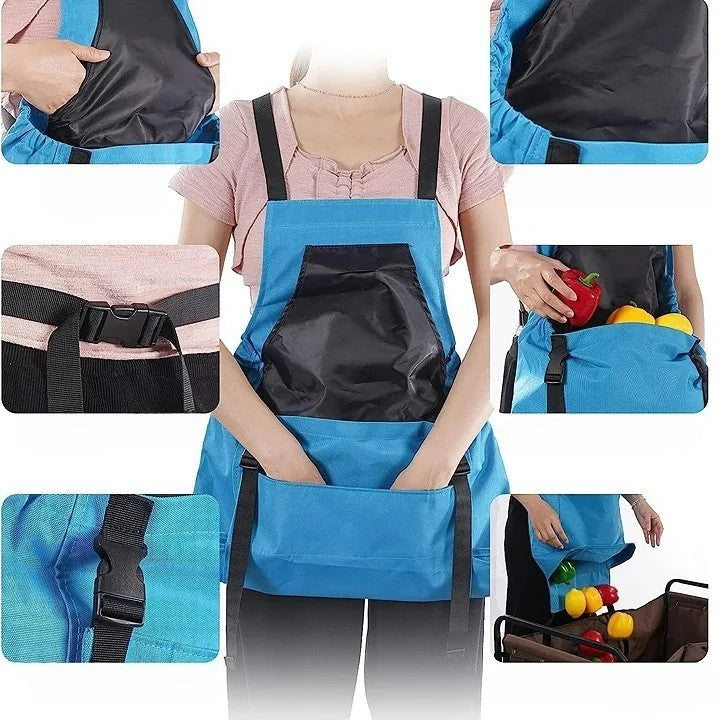 Garden Apron Water-Repellent Oxford Large Pockets